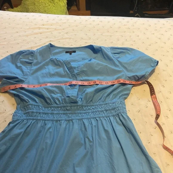 Quince Tiered Short Sleeve Mini Dress Size Large - Picture 3 of 11